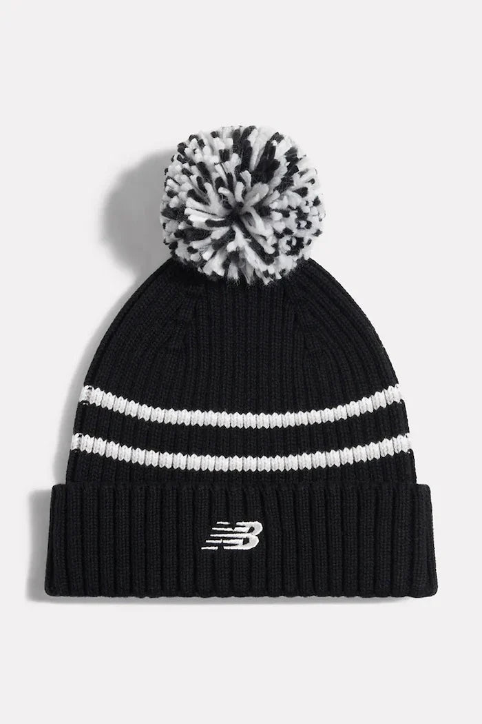 Gorro New Balance de algodón con pompón para niños