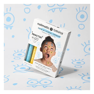 Nailmatic Kids - Tattoopen Monstruo Rotuladores de Tatuaje Kit Duo Set