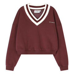 Cos I Said So - Sudadera de cuello de pico de algodón orgánico | Burdeos