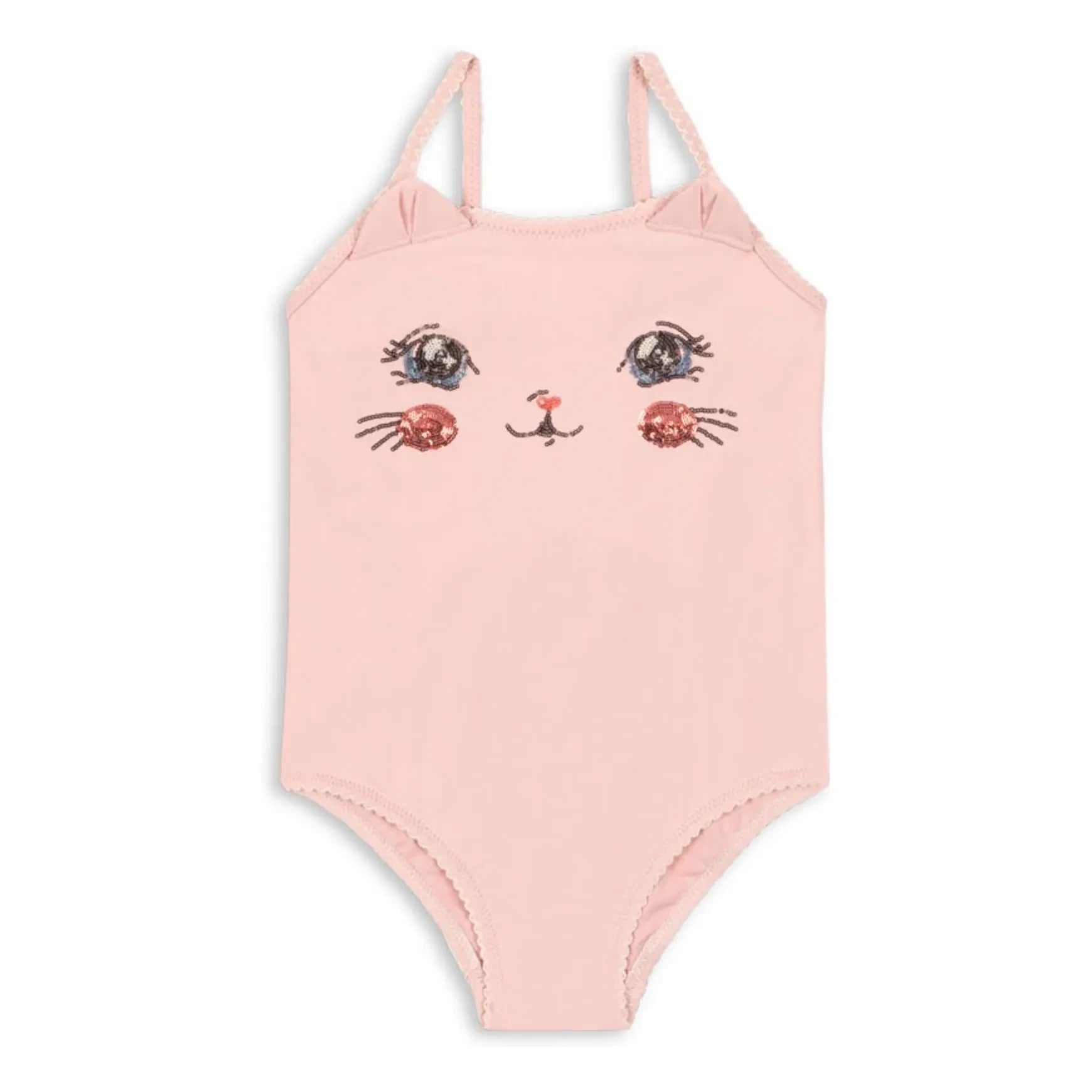 Konges Sløjd - Traje de baño de fibra reciclada Kitty de 1 pieza | Rosa