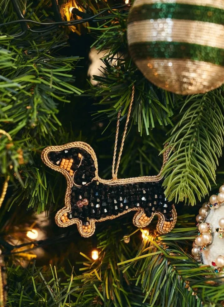 Anna + Nina - Adorno de Navidad con Perlas Tequel | Negro