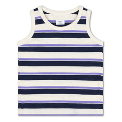 Repose AMS - Camiseta de tirantes a rayas de algodón orgánico | Crema