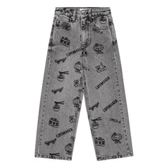 brunobruno nation - Pantalón vaquero de algodón orgánico para viaje | Gris