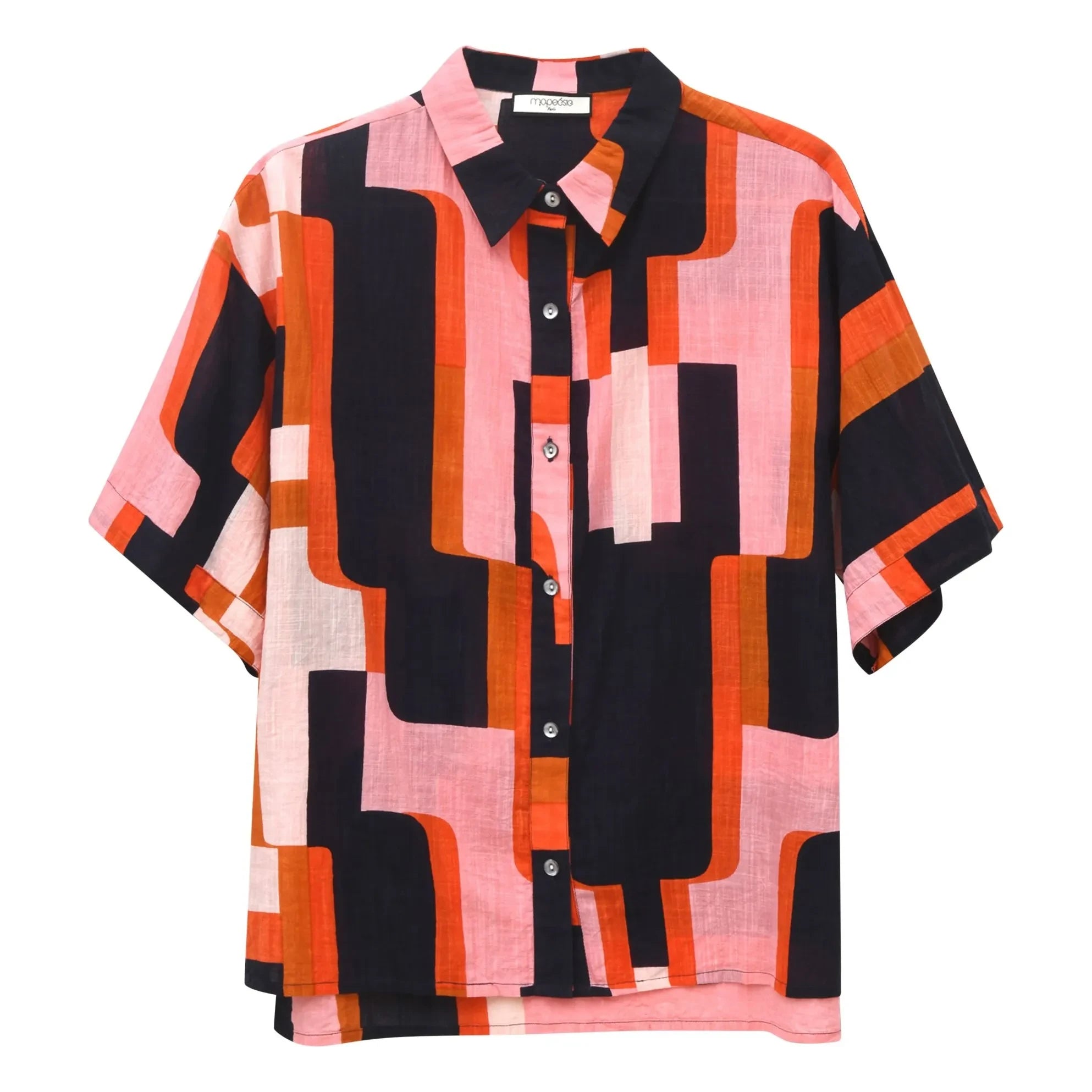 Mapoésie - Andrew Arum Camisa de algodón | Coral