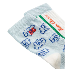 Bobo Choses - Set de 2 pares de calcetines de perro de algodón orgánico | Azul claro