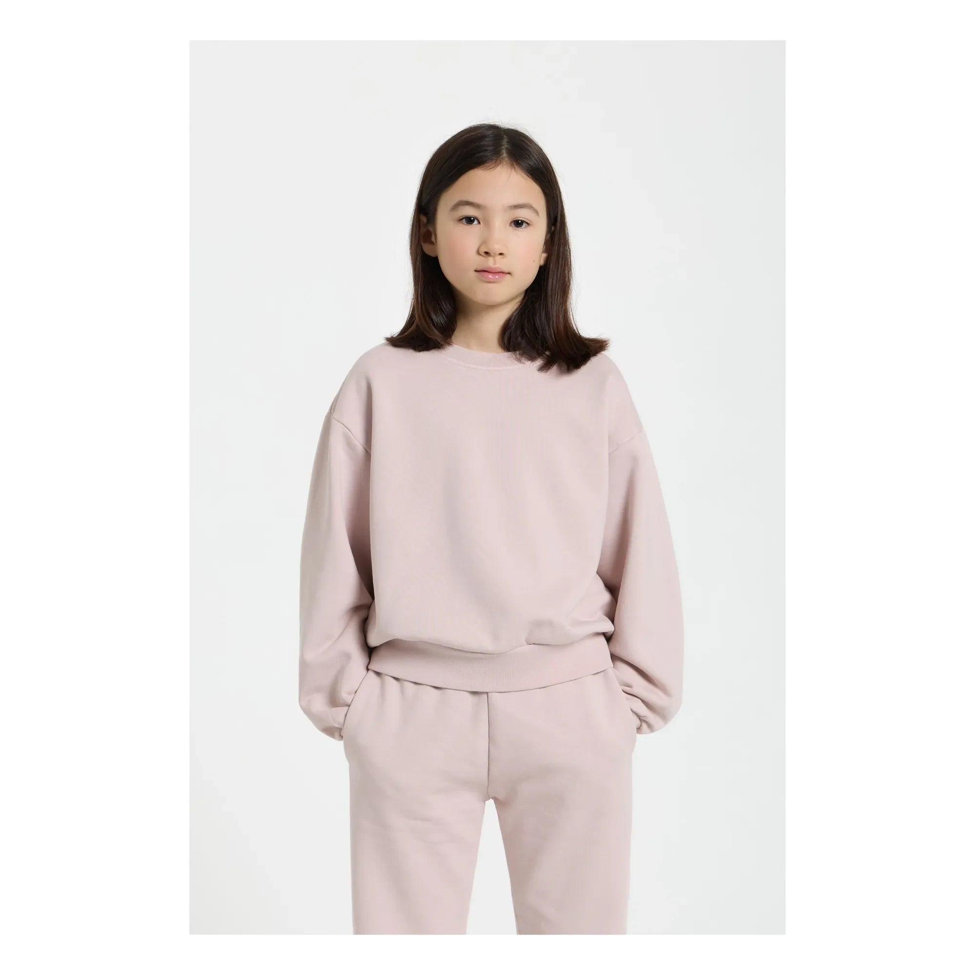 Smallable Kid - Sudadera de algodón orgánico Maia | Rosa pálido