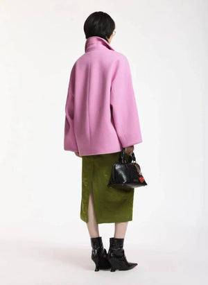 Essentiel Antwerp - Oversized Böbrek Kaban | Pembe