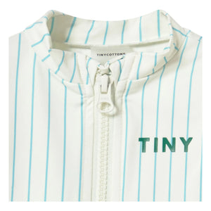 Tinycottons - Camiseta de baño de rayas con protección UV | Azul claro