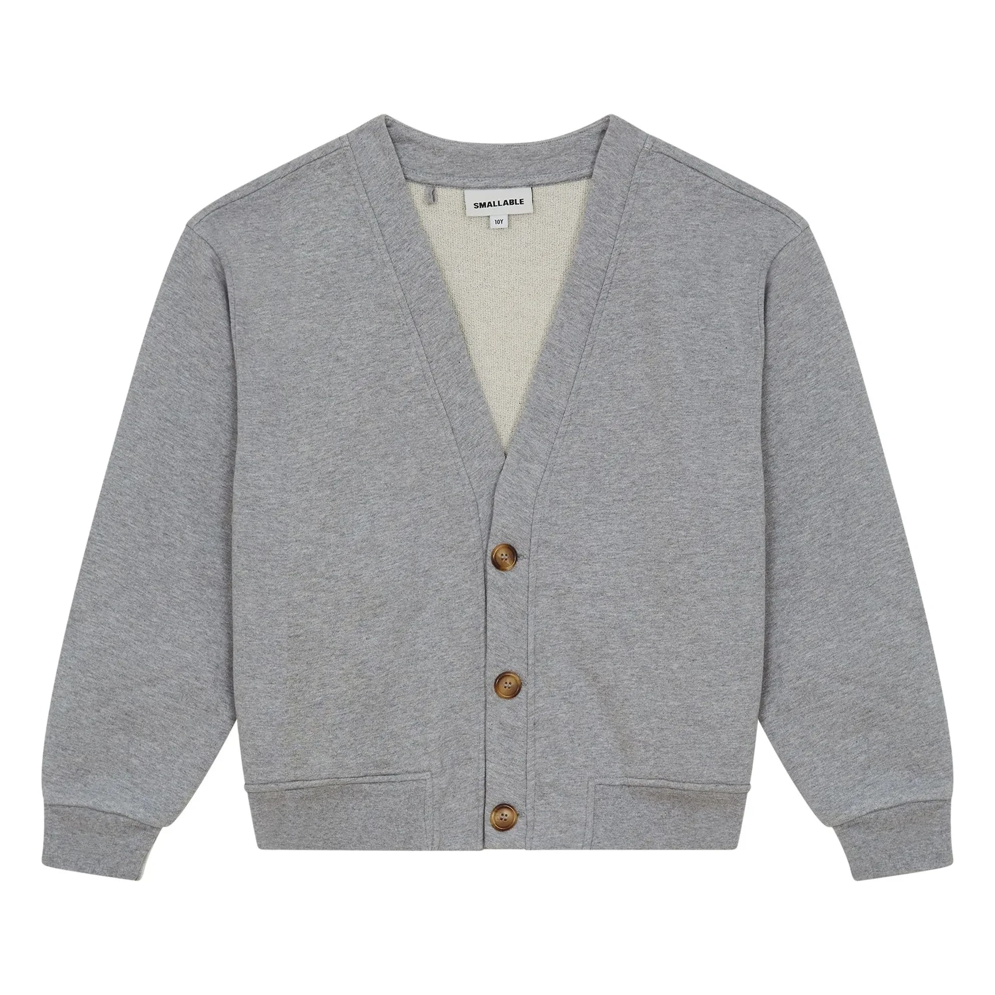 Smallable Kid - Cárdigan de algodón orgánico Ostmark | Gris jaspeado