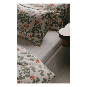 garbo&friends - Sábana Ajustable Gingham Sky | Azul claro