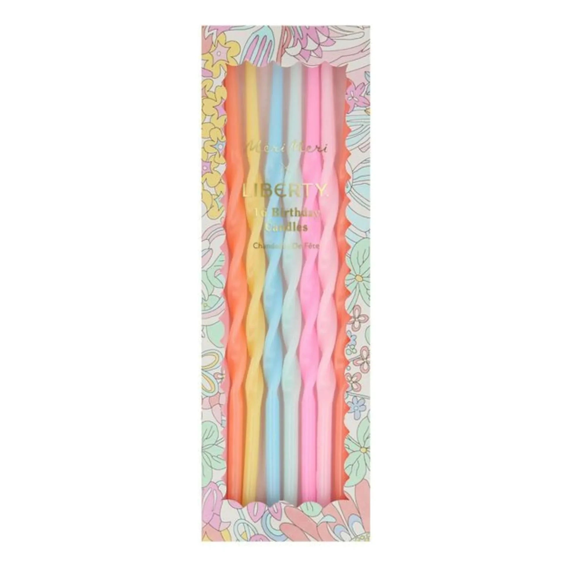 Meri Meri - Velas de cumpleaños - Meri Meri x Liberty - Juego de 16