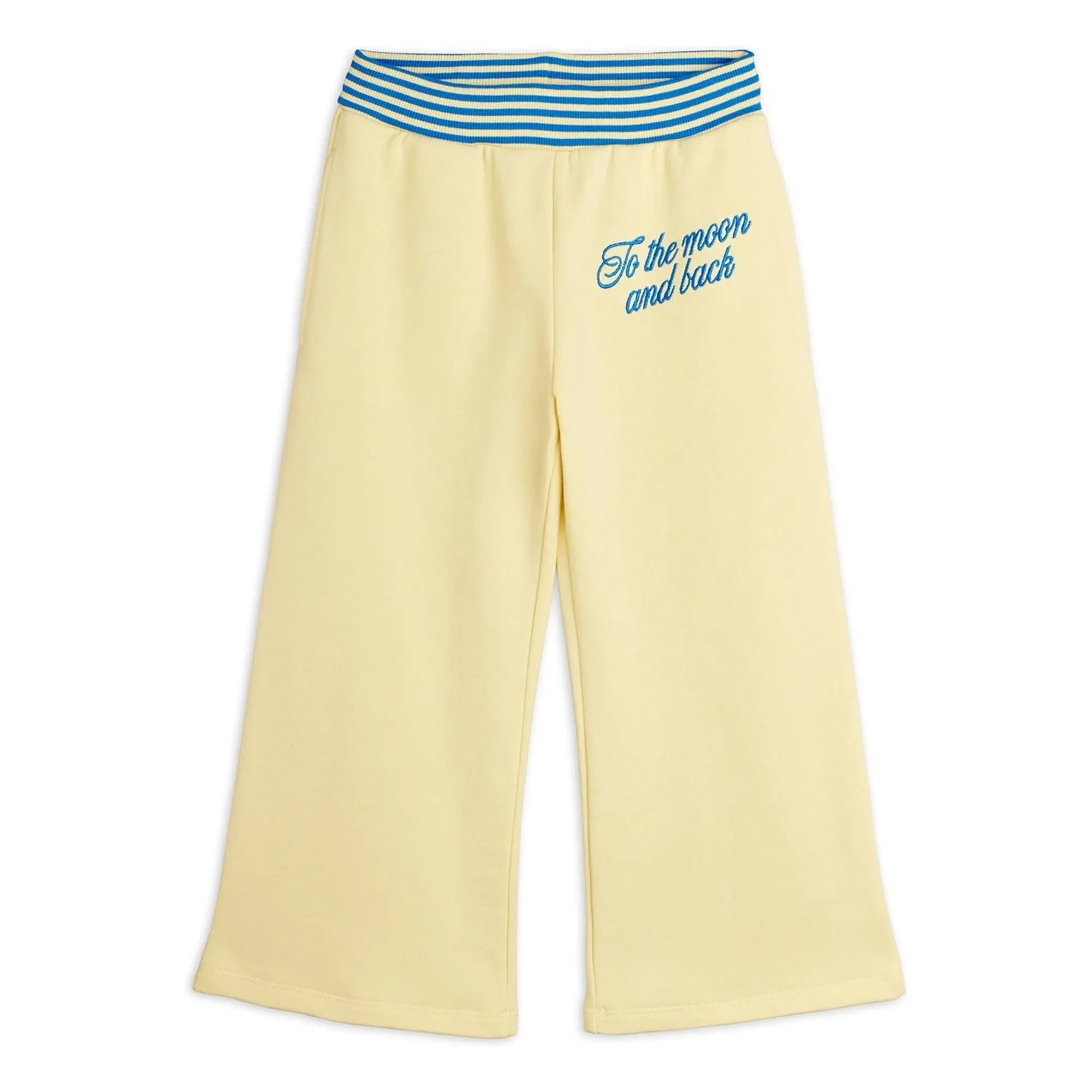 Mini Rodini - Pantalón de chándal To The Moon And Back de algodón orgánico | Amarillo