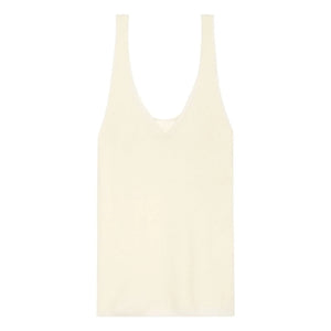 Bompard - Camiseta de tirantes ultrasuave sin costuras Cachemira y Seda | Natural