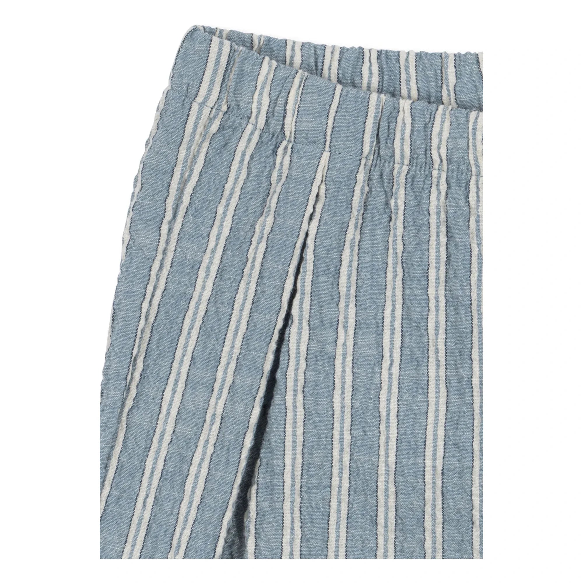 Konges Sløjd - Pantalones de algodón orgánico a rayas Elliot | Azul