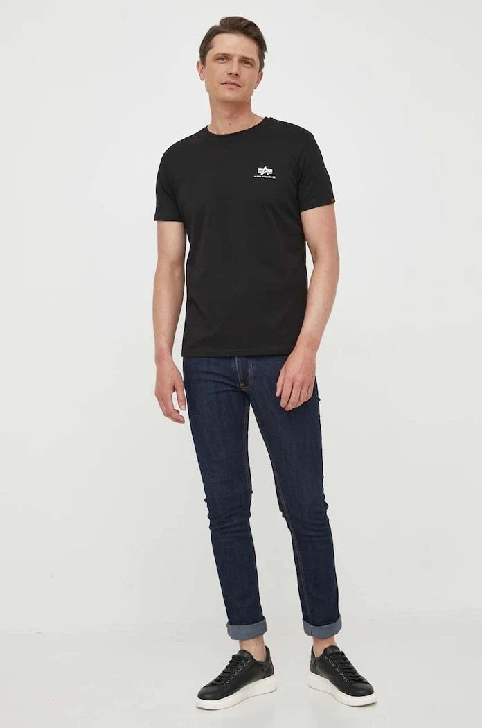 Camiseta de Algodón Estampada Alpha Industries