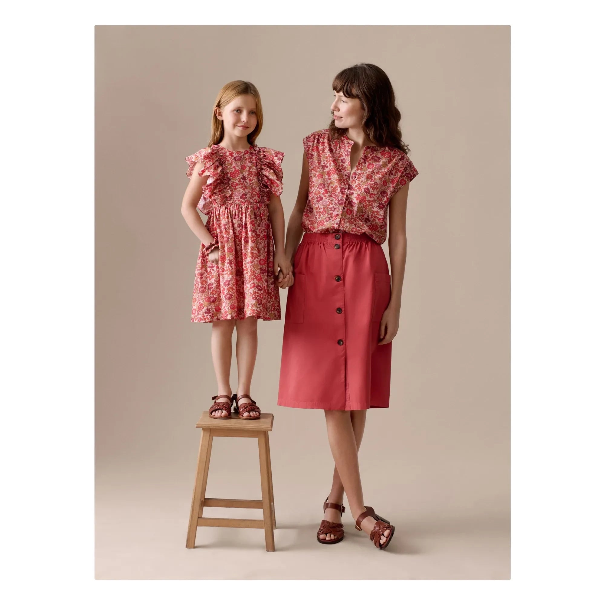 Bonpoint - Vestido Lizzy Fleurie de Algodón Orgánico | Rosa Dusty