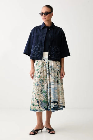 Blusa de manga larga para mujer Weekend Max Mara, algodón y elastano WKDMULTIA