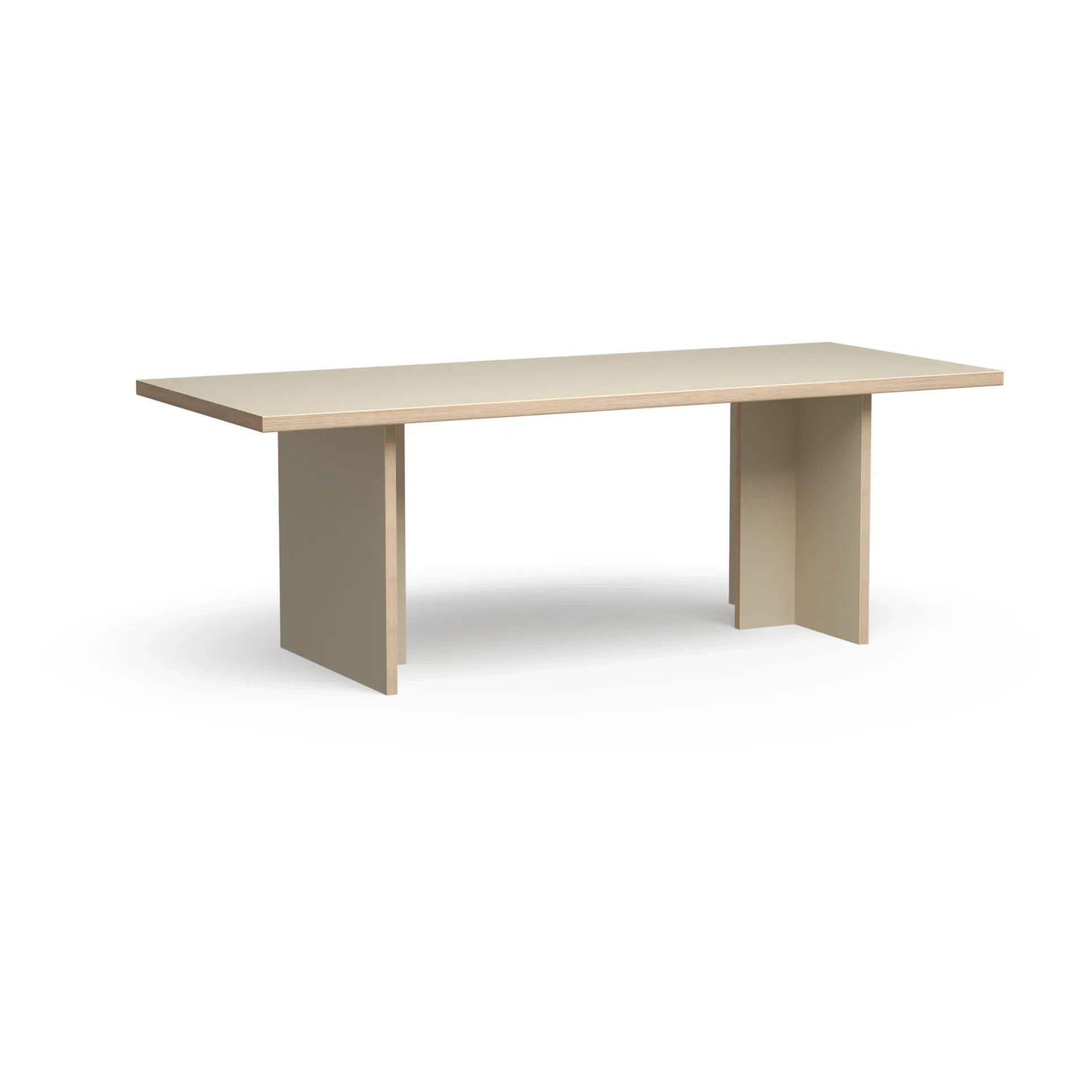 HKliving - Mesa de comedor rectangular | Crema