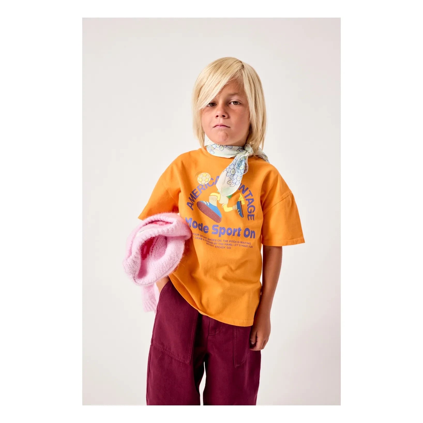 American Vintage - Fizvalley Mode Sport On Camiseta | Naranja