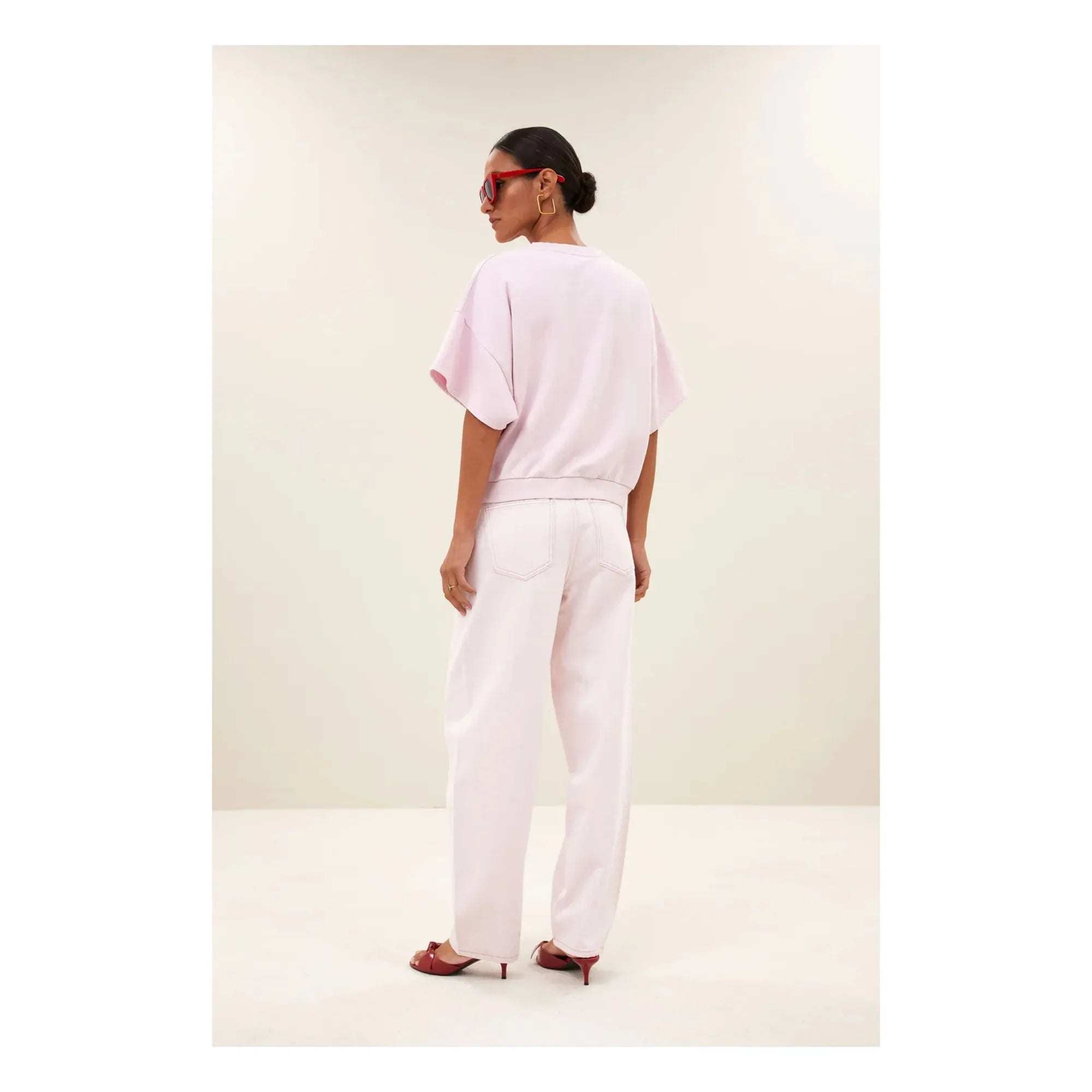 By Bar - Jeans de algodón orgánico Begum | Rosa pálido