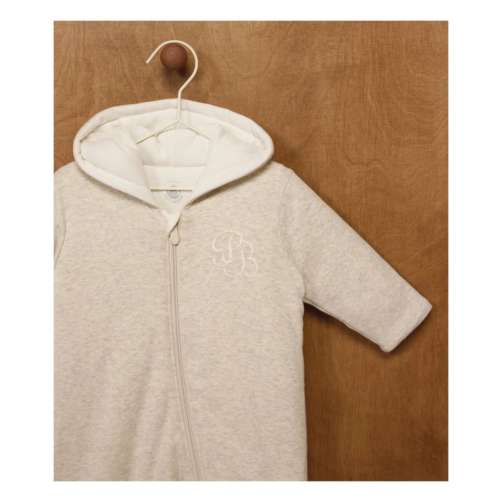 Petit Bateau - Mameluco de algodón orgánico | Brezo beige