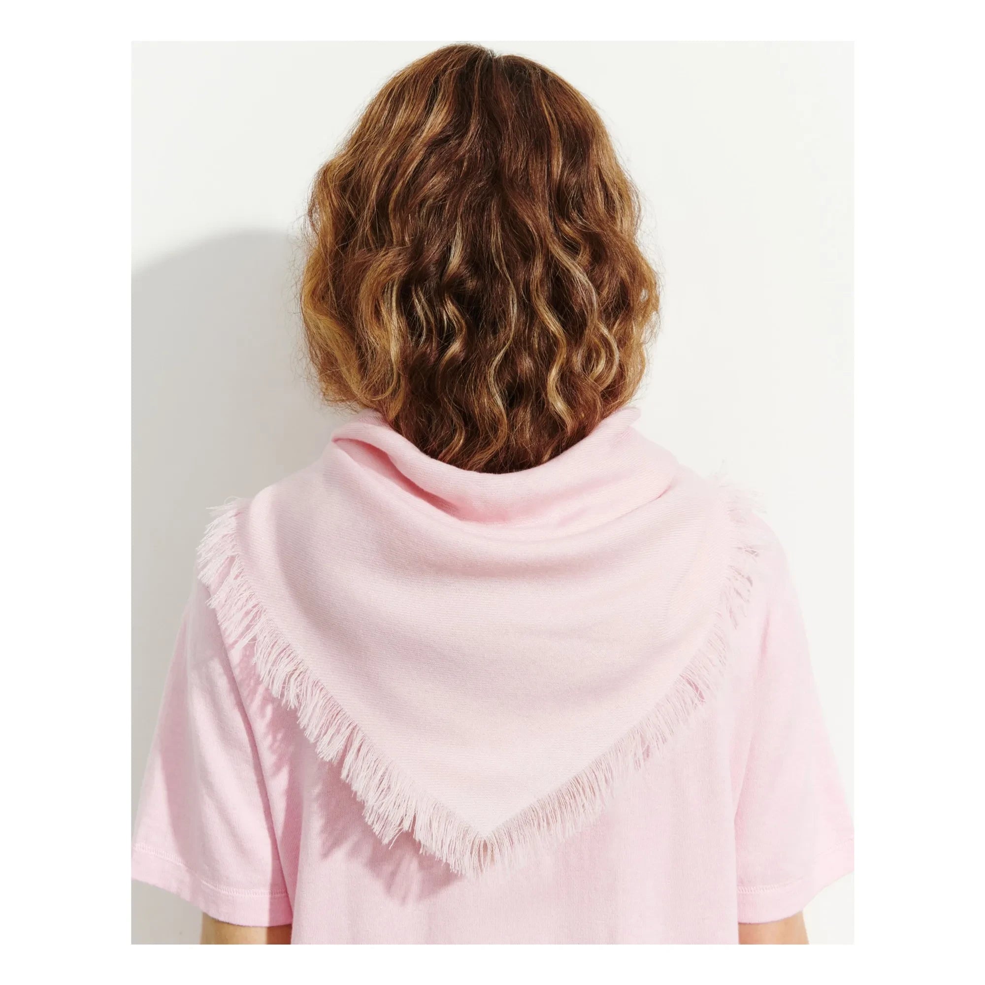 Bompard - Mini foulard de cachemira de sarga | Rosa