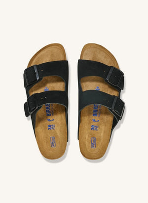 BIRKENSTOCK - Arizona SFB Sandalias de Ante | Negro
