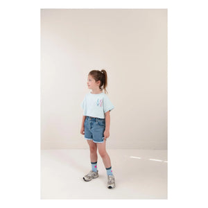 Jenest - Lizzy Love Crop Top de Algodón Orgánico | Azul claro