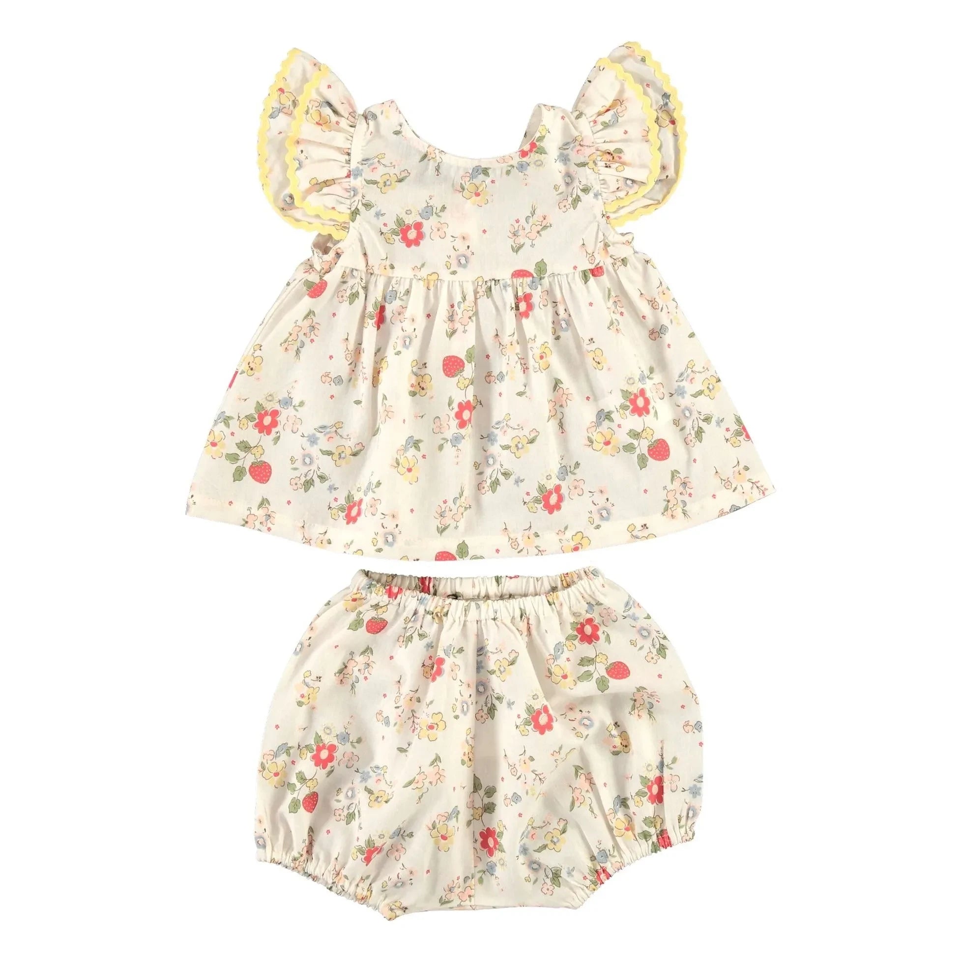 Bebe Organic - Conjunto de top y bombacho Annice Fleuri | Blanco