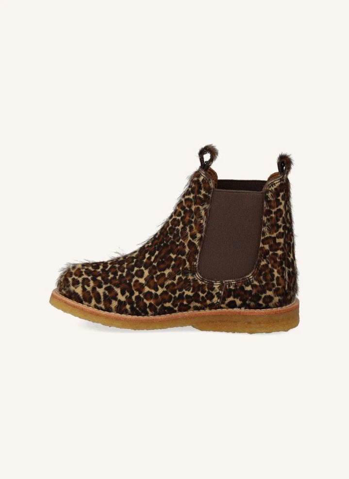 Angulus - Botines Chelsea Pony Leopardo | Marrón