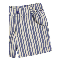 Fabula - Pantalones Cortos Anchos de Rayas | Azul Claro