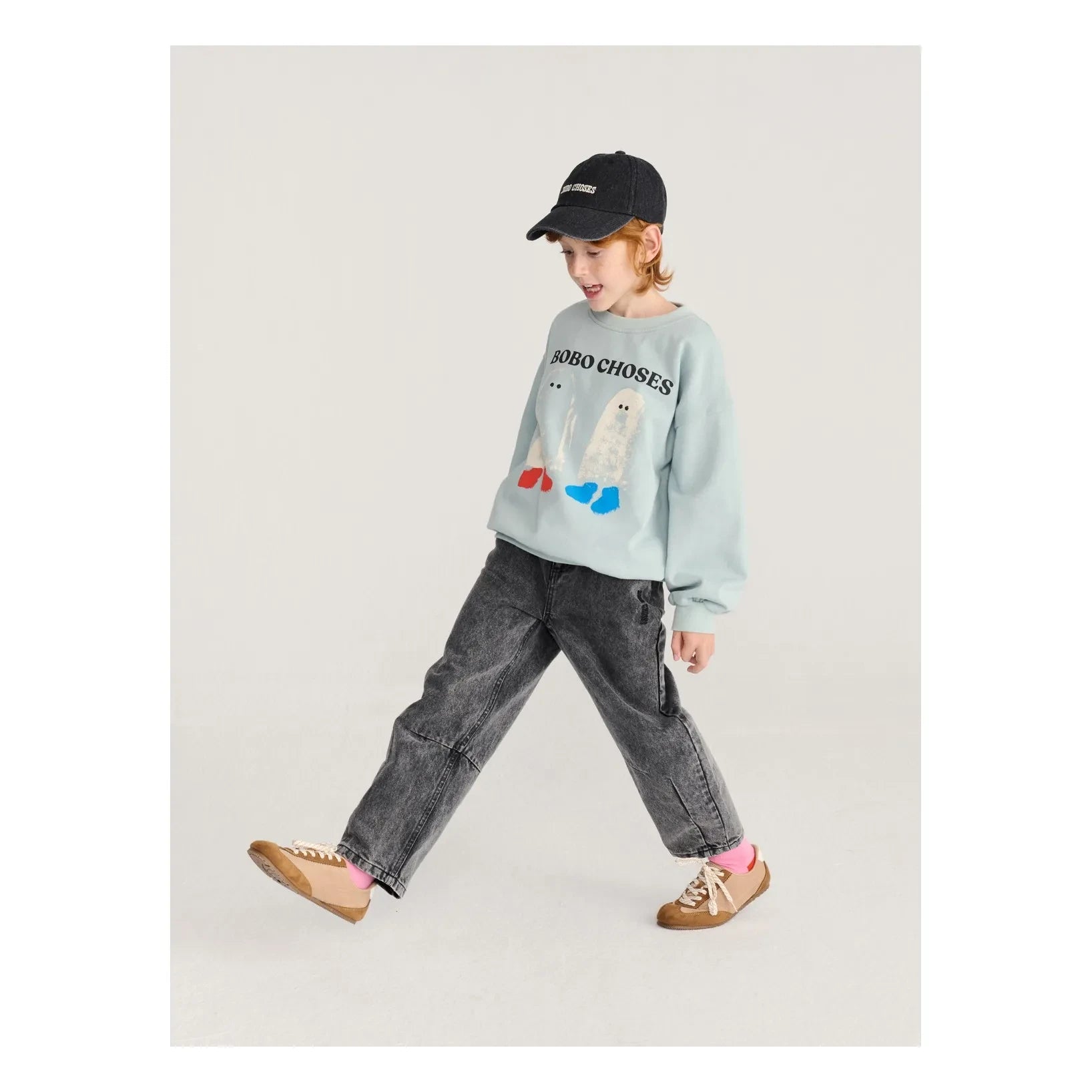 Bobo Choses - Sudadera fantasma de algodón orgánico Bobo Choses | Azul Claro