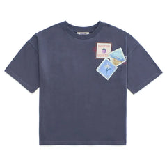 Maison Mangostan - Stamps Tişört | Koyu gri