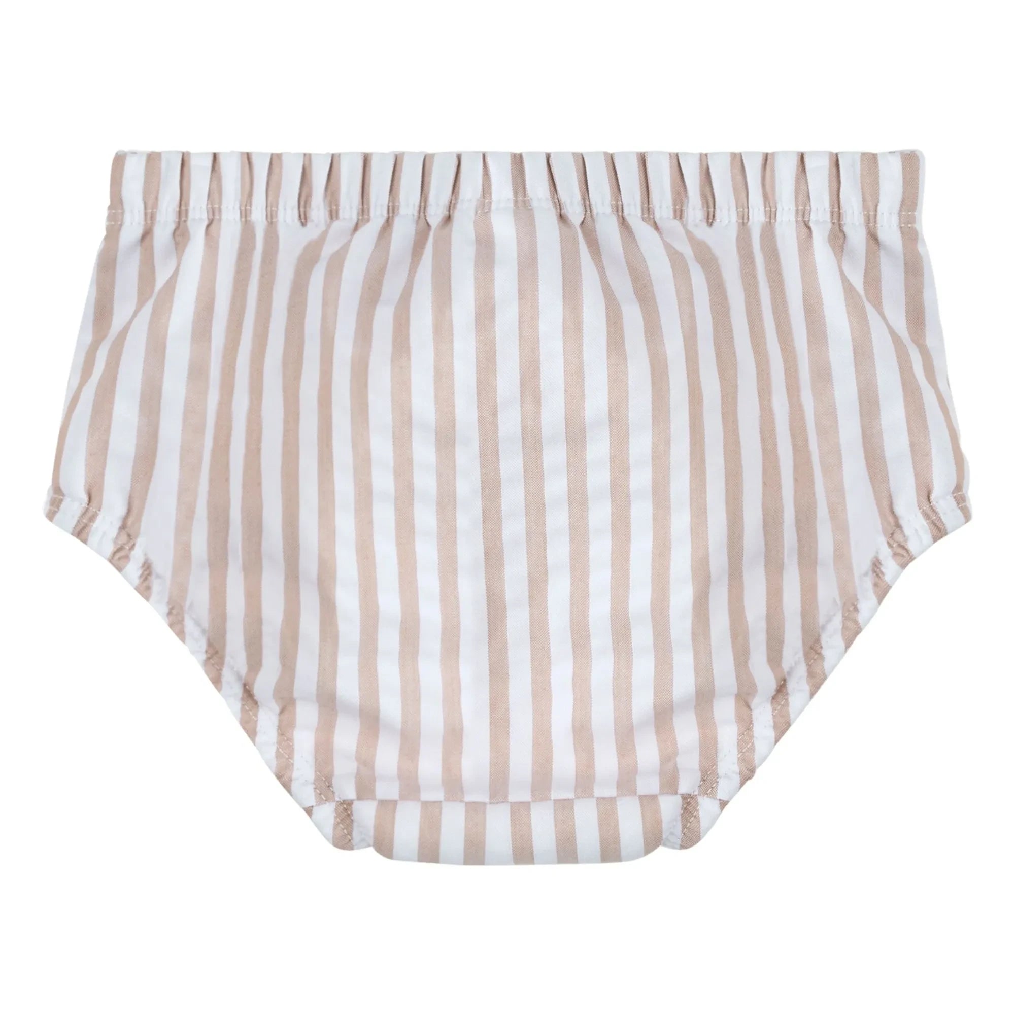 Petit Lem - Pañal de sirsaca a rayas anti-UV, fibras recicladas | Beige