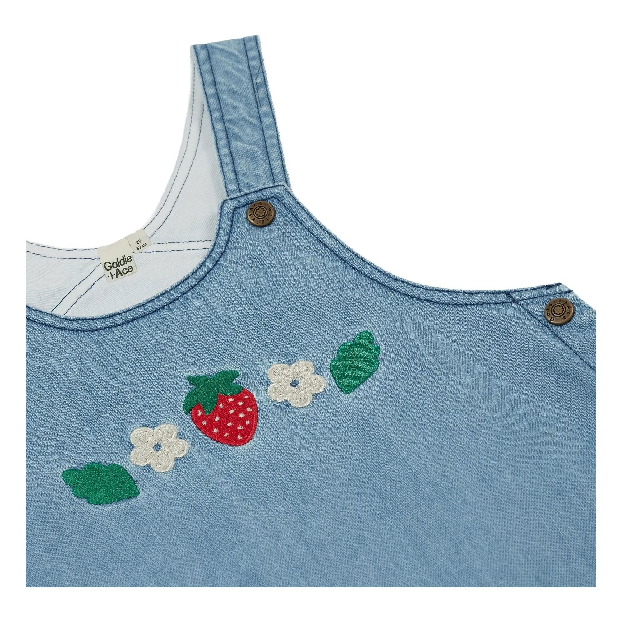 Goldie + Ace - Vestido de mezclilla Strawberry | Azul