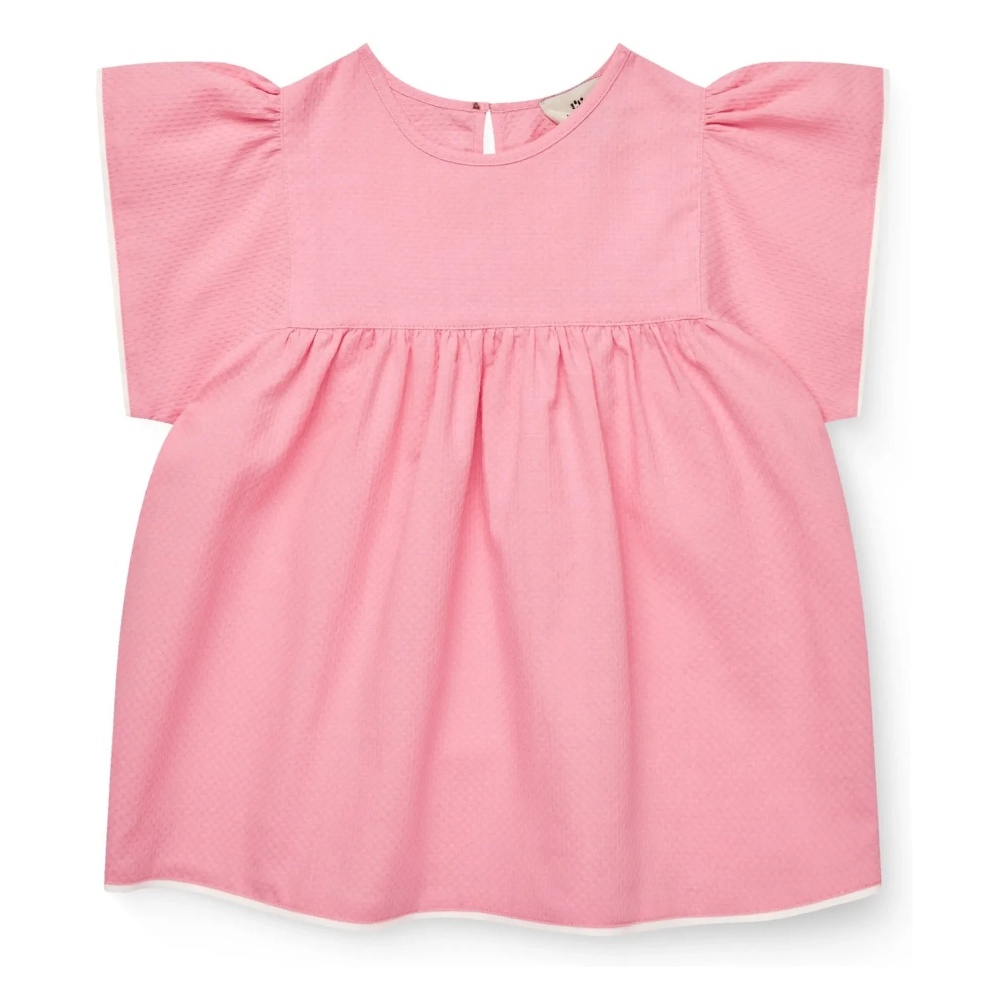 Copenhagen Colors - Blusa con volantes de algodón orgánico | Rosa empolvado