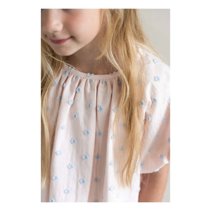 Jenest - Vestido globo de algodón orgánico Bella Pois | Rosa claro