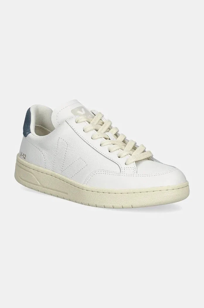 Zapatillas Veja V-12 de Piel con Costuras