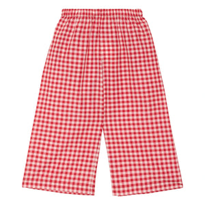 SISSEL EDELBO - Pantalones Saxo Vichy - Colección infantil | Rojo