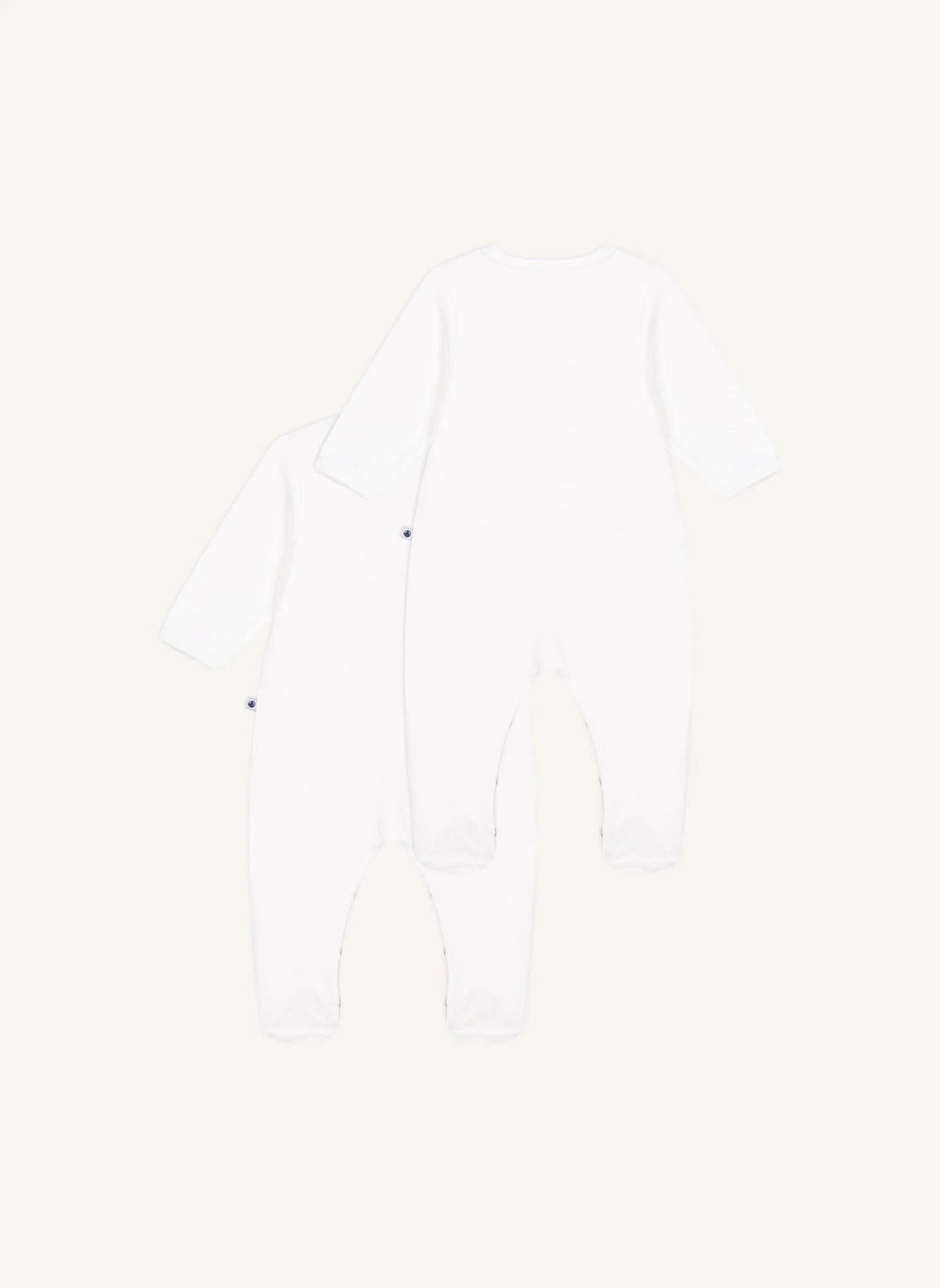 Petit Bateau - Conjunto de Pijamas de Algodón Orgánico de 2 Piezas | Blanco