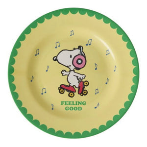Rice - Melamine plate Feeling Good - Rice x Snoopy | Yellow