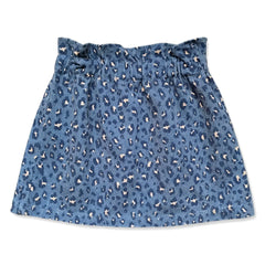 Louis Louise - Leopar Desenli Kot Etek | Mavi