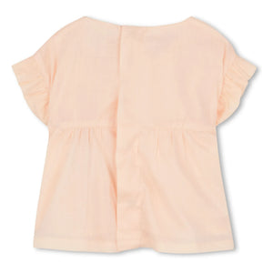 Chloé - Conjunto de blusa y bombacho de algodón orgánico | Rosa empolvado