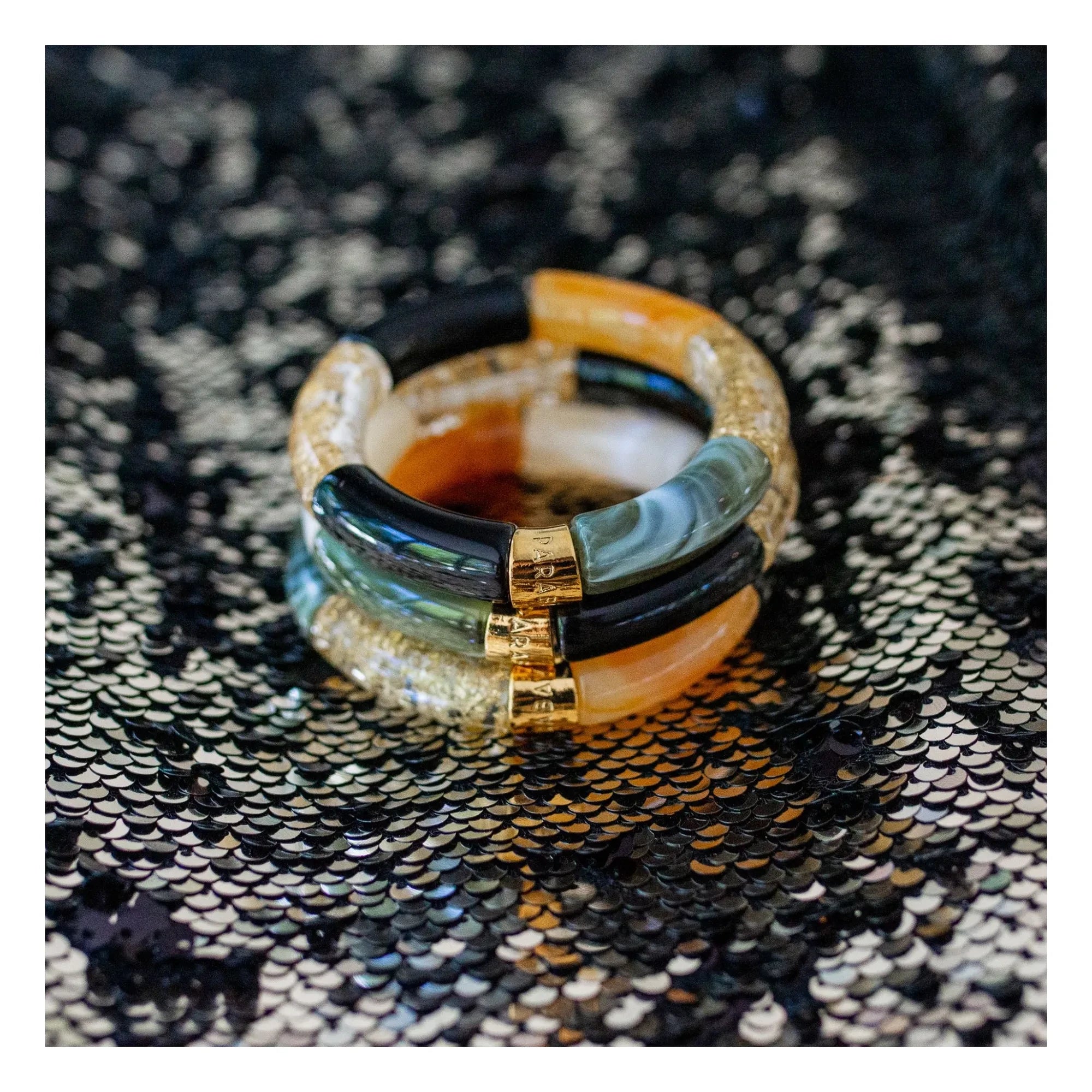 Parabaya - Pulseras Trio Black Night | Negro
