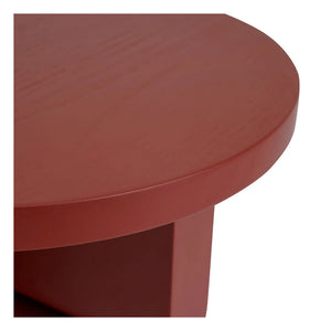 Nobodinoz - Mesita auxiliar Noon de madera pintada | Rojo pardo