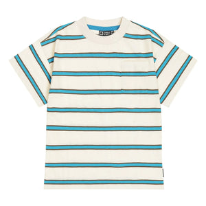 Tumble N'Dry - Camiseta Oceano Oversize de Algodón Orgánico a Rayas | Azul