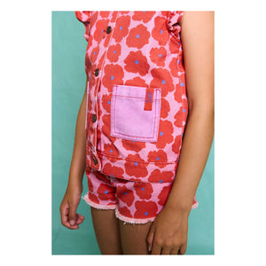 Favorite People - Chaleco sin mangas con estampado floral Napoli | Rojo