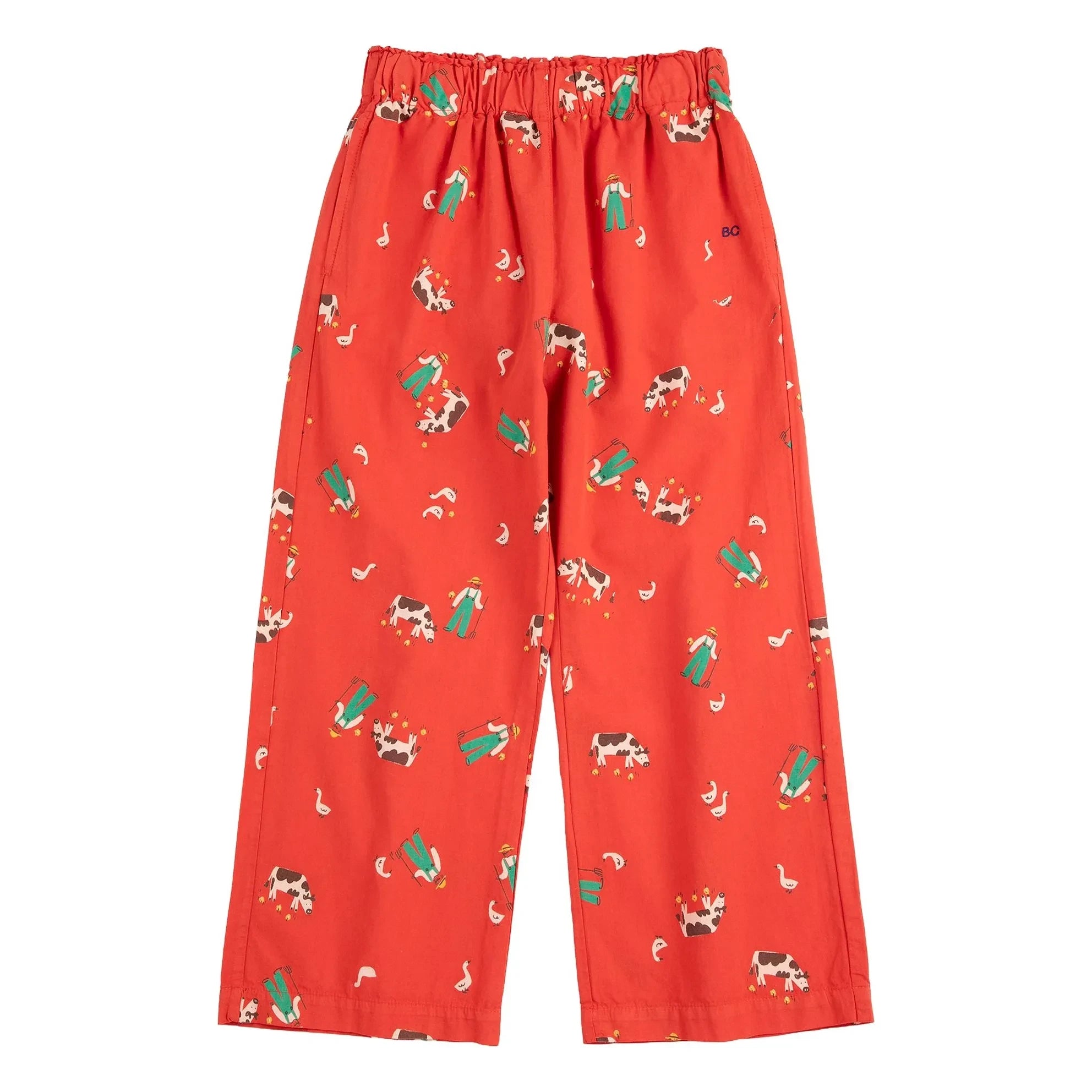 Bobo Choses - Pantalones de Granja de Algodón Orgánico | Rojo