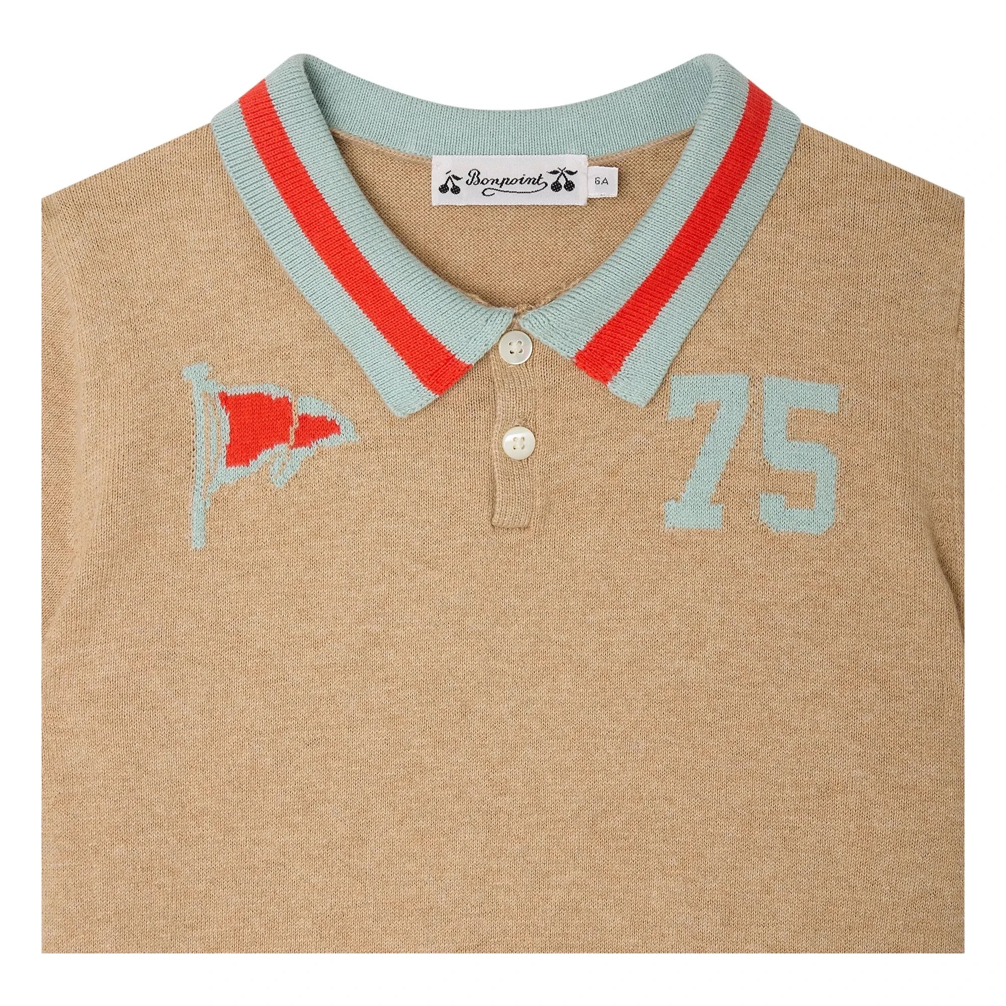 Bonpoint - Polo Loyal | Beige jaspeado