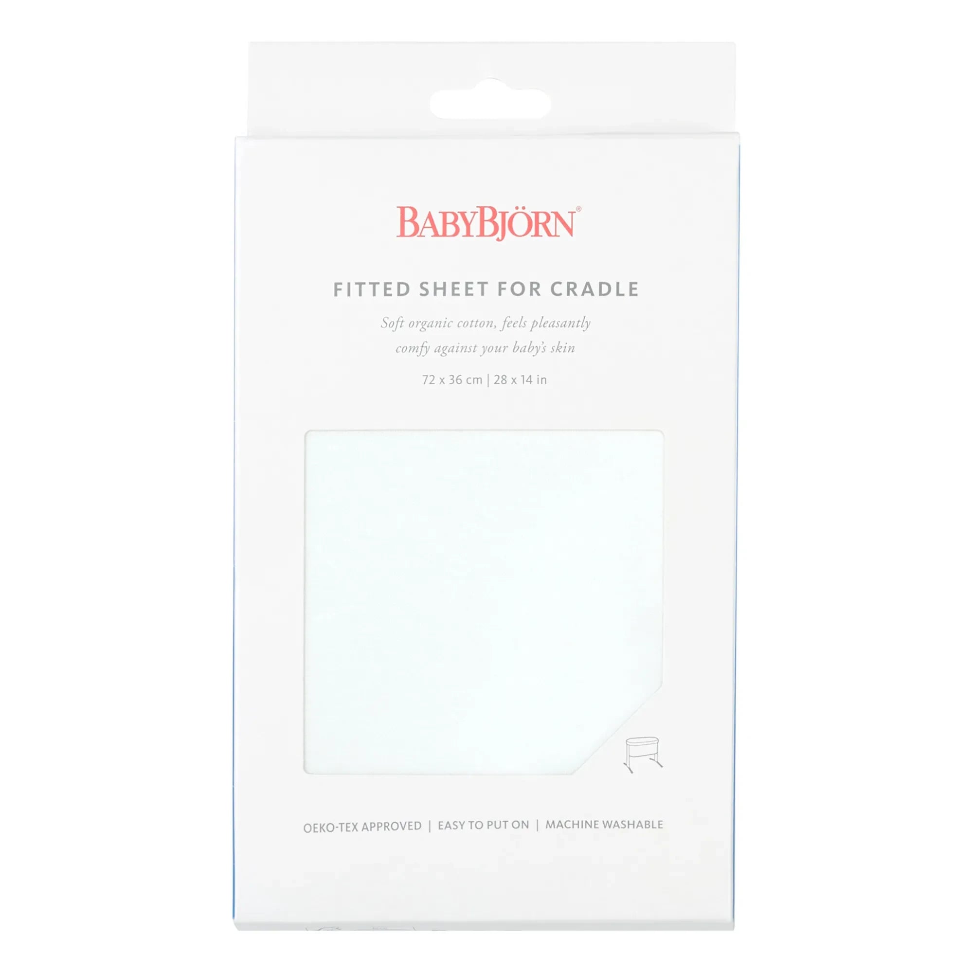 BabyBjörn - Sábana ajustable para cuna | Blanco